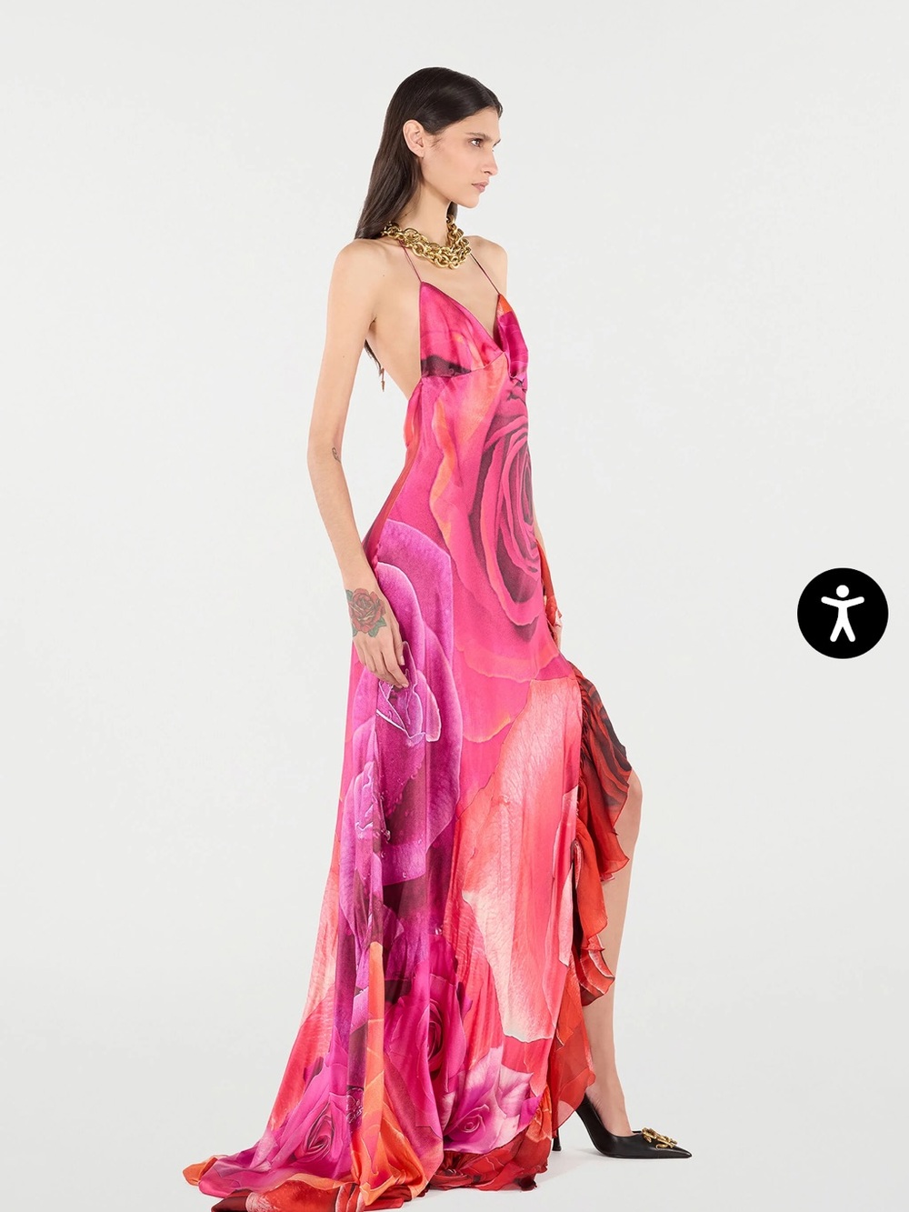 Roberto Cavalli Rose Gown. NWT